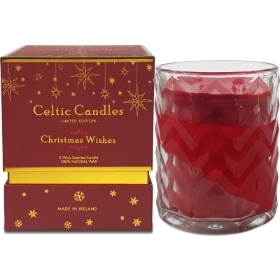 Celtic Candles Double Wick Christmas Candle       Christmas Wishes